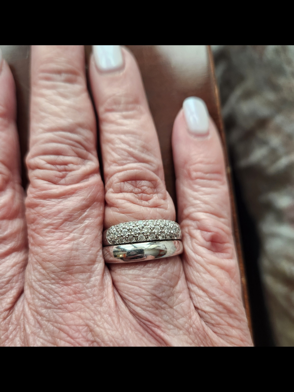 Pavé Crystal Dome Ring in Silver